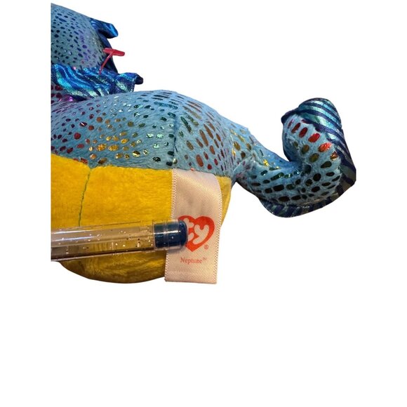 Ty Beanie Boos Ocean Boos Sparkles & Neptune Plush Toys Sparkle Eyes Lot of 2 - Picture 6 of 8